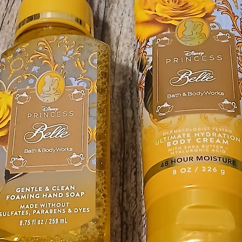 Disney Princess Belle Yellow Foaming Hand Soap & Body Cream Duo - Picture 2 of 4